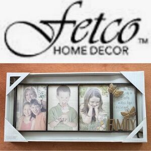 5/$30 NWT  Fetco Home Decor Picture Frame w/3 Sections 4X6 Pictures